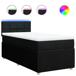 lozko-kontynentalne-z-led-czarne-200-x-100-x-1005-cm-materac-100-x-200