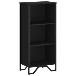 regal-na-ksiazki-czarny-50-x-31-x-106-cm-z-metalowymi-nozkami