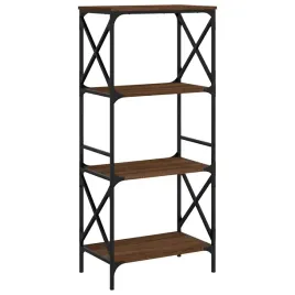 regal-na-ksiazki-brazowy-dab-59-x-35-x-132-cm-z-metalowa-rama