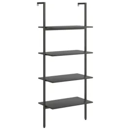 czarny-regal-drabinowy-4-poziomowy-64-x-35-x-1525-cm