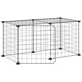 czarna-klatka-dla-zwierzat-35-x-35-cm-malowana-proszkowo-stalowa