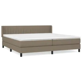 lozko-kontynentalne-203x203x78-88-cm-taupe-z-2-materacami-100x200x20-cm
