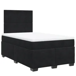 lozko-kontynentalne-czarne-200-x-120-x-1405-1505-cm-z-materacem-i-toppere