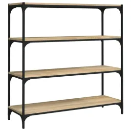 regal-z-4-polkami-drewnopochodny-stal-dab-sonoma-100x33x100-cm