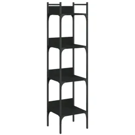 regal-na-ksiazki-z-otwartymi-polkami-czarny-35x30x1385-cm-stal-i-drewno