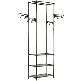 minimalistyczny-stojak-na-ubrania-z-3-polkami-i-4-wieszakami-czarny-55x28