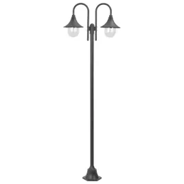 lampa-ogrodowa-z-2-latarniami-brazowa-wysokosc-220-cm-srednica-25-cm