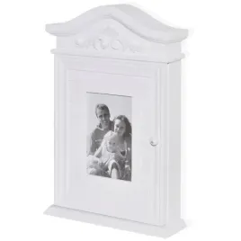szafka-na-klucze-z-ramka-na-zdjecie-biala-225x65x345-cm-mdf-drewno