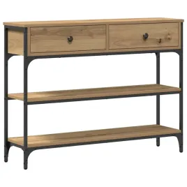 stol-konsolowy-dab-artisan-100-x-25-x-75-cm-drewno-inzynieryjne-i-stal