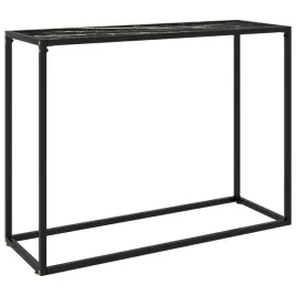 czarny-stolik-konsolowy-100-x-35-x-75-cm-szklo-hartowane-stal-malowana