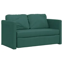 sofa-podlogowa-rozkladana-2w1-ciemnozielona-112-x-60-x-55-cm