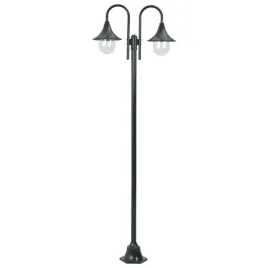 lampa-ogrodowa-z-2-latarniami-ciemnozielona-220-cm-e27