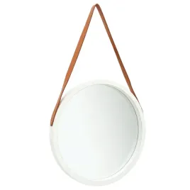 okragle-lustro-retro-50-cm-biale-i-brazowe-z-paskiem-120-x-3-cm