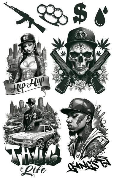 thug-life-tattoo-sheet-14x30-cm