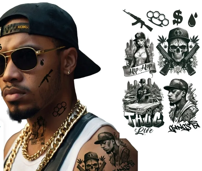 thug-life-tattoo-sheet-14x30-cm