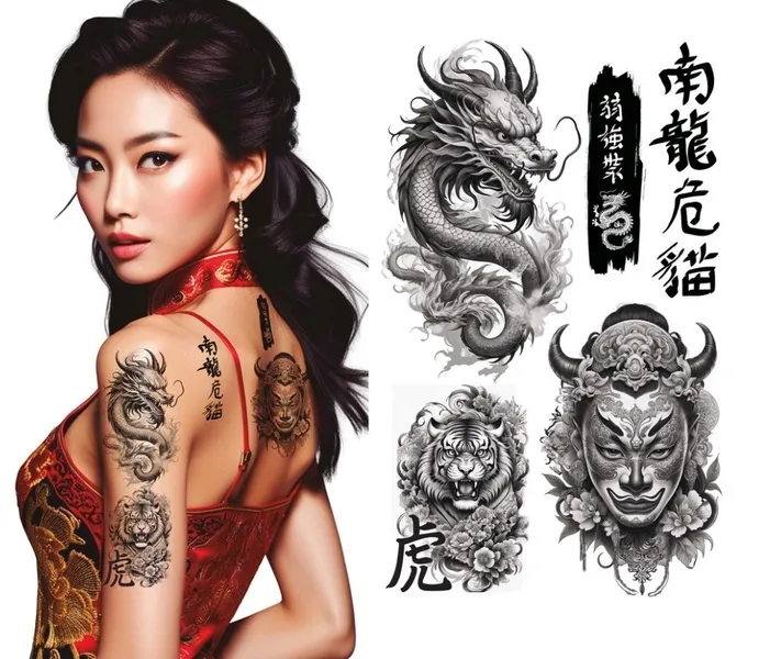 asian-tattoo-sheet-14x30-cm