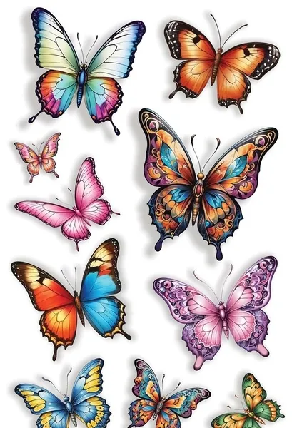 butterfly-tattoo-sheet-14x30-cm