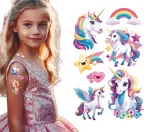 unicorn-tattoo-sheet-14x30-cm