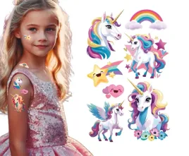 unicorn-tattoo-sheet-14x30-cm