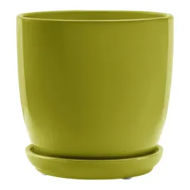 doniczka-ceramika-zielona-okragla-polysk-gladka-o17cm-podstawka-ii-gatunek