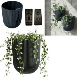 doniczka-wiszaca-kwietnik-scienny-o-14-5cm-h-18cm-antracyt-uchwyt-wklad