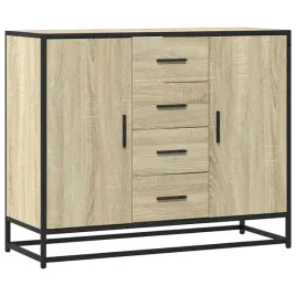 szafka-dab-sonoma-92-x-35-x-76-cm-z-metalowa-rama-4-szuflady-4-przegrody