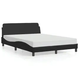 rama-lozka-z-zaglowkiem-czarna-218-x-145-x-745-cm-sztuczna-skora