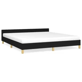 rama-lozka-z-zaglowkiem-czarna-207-x-166-x-50-cm-pasujacy-materac-160-x-20