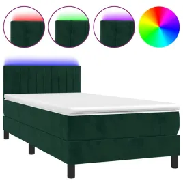 lozko-kontynentalne-z-materacem-i-led-ciemnozielone-203x100x78-88-cm