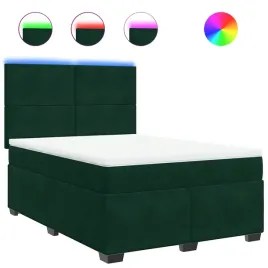 lozko-kontynentalne-ciemnozielone-z-led-190-x-144-x-1405-1505-cm