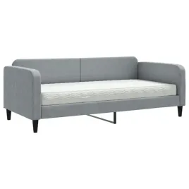 lozko-dzienne-2-w-1-z-materacem-jasnoszare-223-x-100-x-75-cm