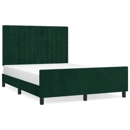 rama-lozka-z-zaglowkiem-ciemnozielona-203-x-146-x-118-128-cm