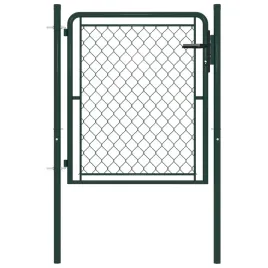 brama-ogrodzeniowa-ze-stali-zielona-100x125-cm-z-zamkiem-i-klamka