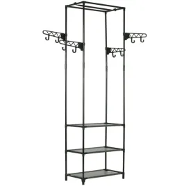 stojak-na-ubrania-z-3-polkami-i-4-haczykami-czarny-55x285x175-cm