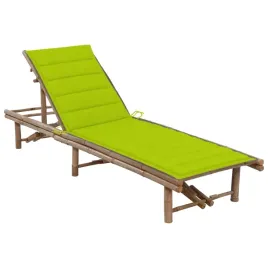 bambusowy-lezak-ogrodowy-z-jaskrawozielona-poduszka-200x65x-30-87-cm