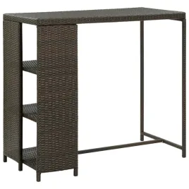 stolik-barowy-z-rattanu-pe-z-polkami-brazowy-120x60x110-cm