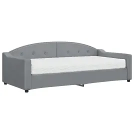 lozko-dzienne-2-w-1-z-materacem-jasnoszare-223-x-100-x-75-cm