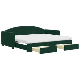 rozkladana-sofa-z-szufladami-2-materace-aksamit-ciemnozielony-222x1925x75