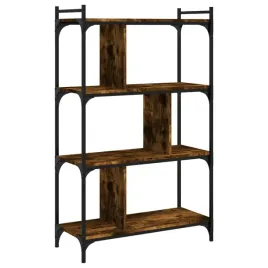 regal-na-ksiazki-przydymiony-dab-76-x-32-x-123-cm-z-metalowa-rama