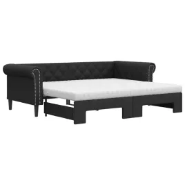 rozkladana-lezanka-2-w-1-z-materacami-czarna-235-x-100-x-68-cm