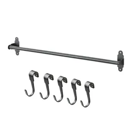 ikea-hultarp-reling-kuchnenny-60cm-haczyki-x5-bk