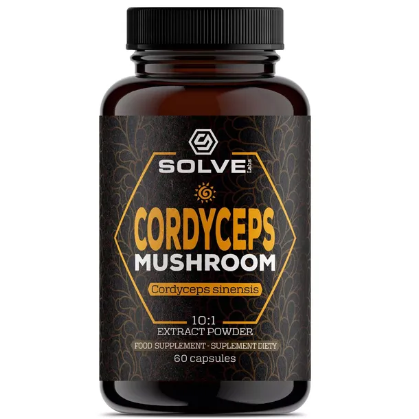 Solve Labs Cordyceps 60 kaps. Maczużnik Kordyceps Odporność Energia Stres