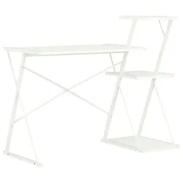 biale-biurko-z-regalem-116-x-50-x-93-cm-stal-malowana-proszkowo
