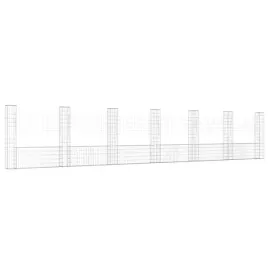 ogrodzenie-gabionowe-z-slupkami-zelazo-srebrny-740x20x150-cm-srednic