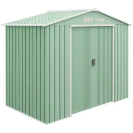domek-ogrodowy-outsunny-213x130x185-cm-zielony-stal-ocynkowana