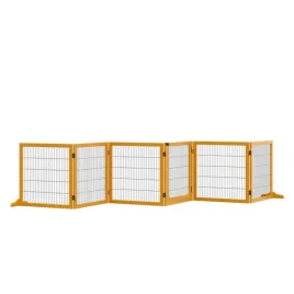 plot-ochronny-pawhut-432x36x70-cm-zolty-6-paneli-do-psow-do-48-cm
