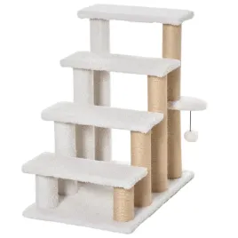 drabinka-dla-zwierzat-pawhut-60x40x64-cm-bialy-5-stopni-z-pilka