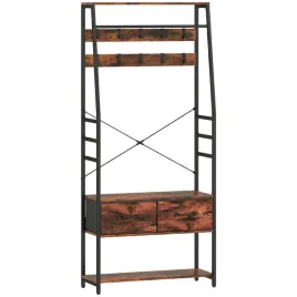 stojak-na-odziez-homcom-rustykalny-braz-czarny-80x30x180-cm