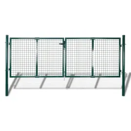furtka-ogrodowa-stalowa-ciemnozielona-306-x-125-cm-z-3-kluczami