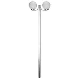 latarnia-ogrodowa-ze-stali-nierdzewnej-220-cm-2-kule-25-cm-biala